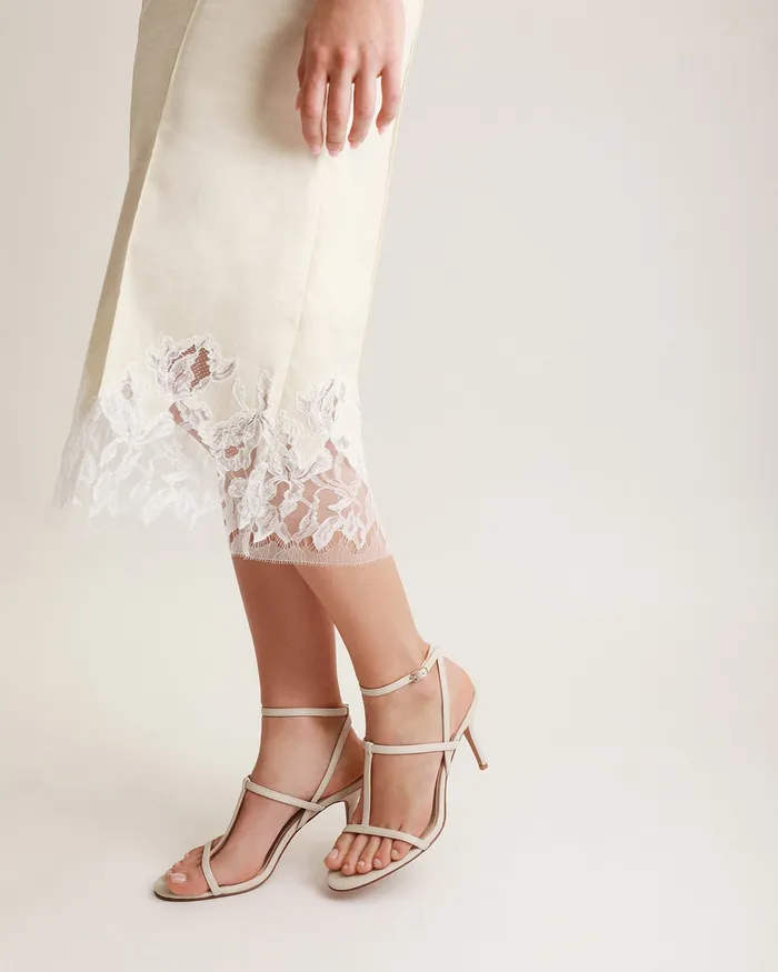 HIGH SANDALS Women jomercer Lacey high heel sandals off white leather HIGH SANDALS Women jomercer Lacey high heel sandals off white leather