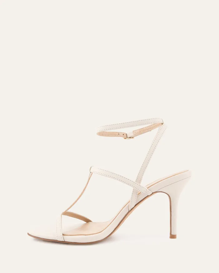 HIGH SANDALS Women jomercer Lacey high heel sandals off white leather HIGH SANDALS Women jomercer Lacey high heel sandals off white leather