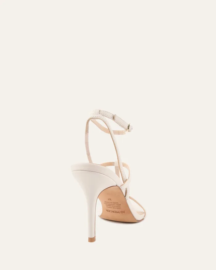 HIGH SANDALS Women jomercer Lacey high heel sandals off white leather HIGH SANDALS Women jomercer Lacey high heel sandals off white leather