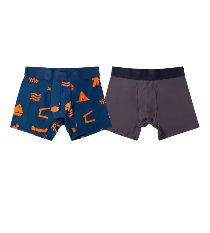 Hustle Boxer Briefs Navy Underwear 2 Pack Men Pair Of Thieves Boxer Briefs