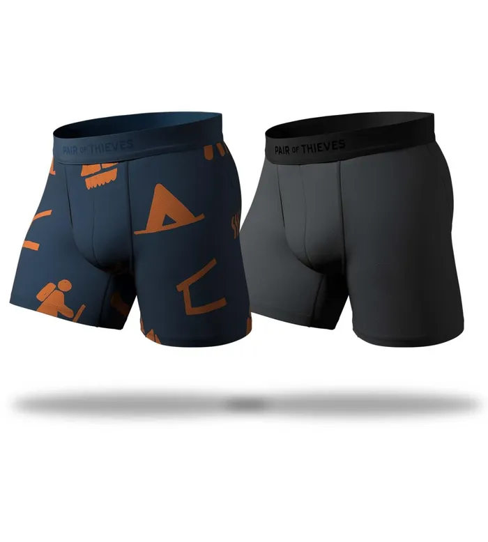Hustle Boxer Briefs Navy Underwear 2 Pack Men Pair Of Thieves Boxer Briefs