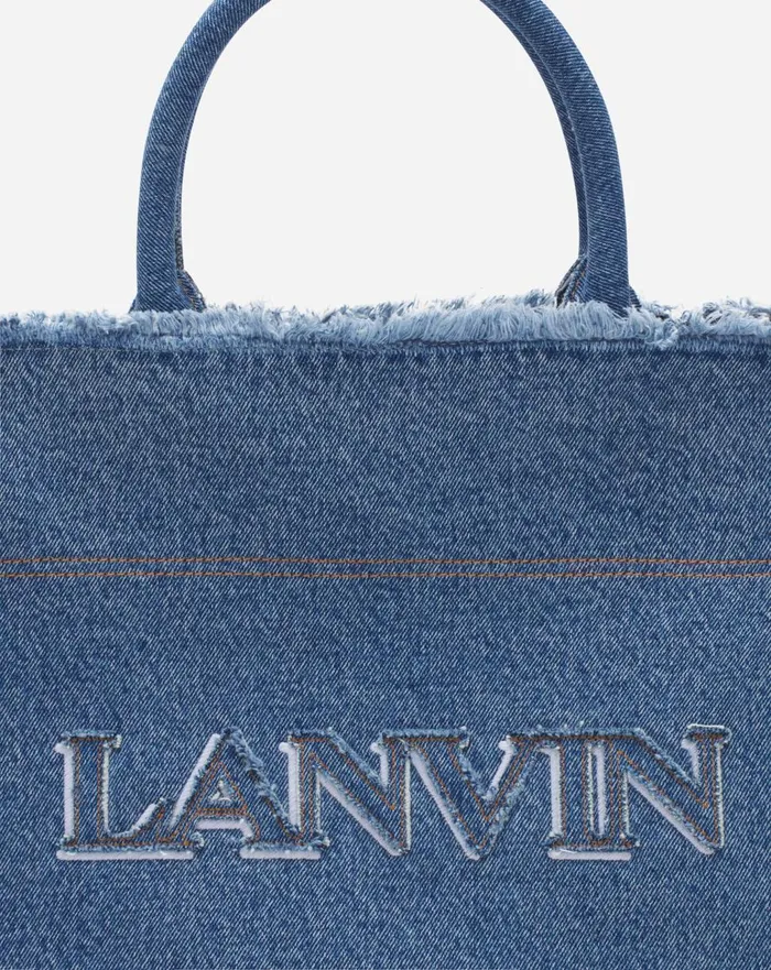 Inandout Mm Tote Bag In Denim Denim Blue Women Lanvin Tote Bags and Top Handle Bags Inandout Mm Tote Bag In Denim Denim Blue Women Lanvin Tote Bags and Top Handle Bags