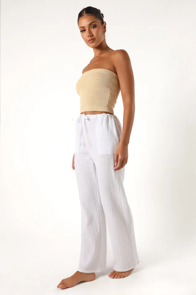 Irene Pant 8211 White White Pants petalandpup Women