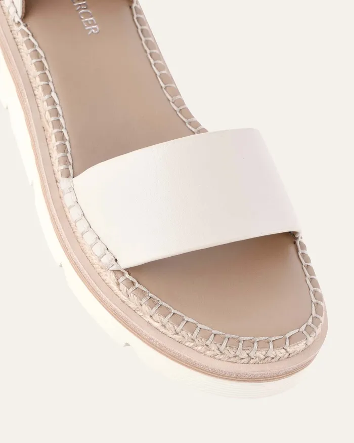 Ivy flat sandals off white leather Women FLAT SANDALS jomercer