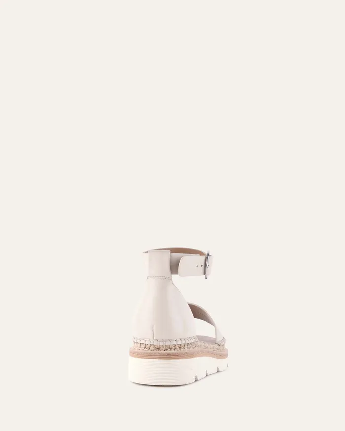 Ivy flat sandals off white leather Women FLAT SANDALS jomercer