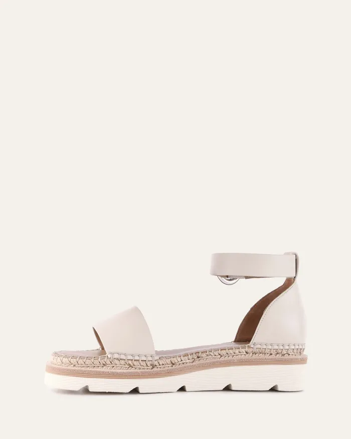 Ivy flat sandals off white leather Women FLAT SANDALS jomercer
