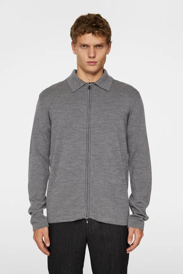 JLindeberg Kaleb Merino Zip Cardigan Men Knitwear