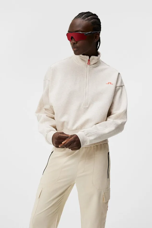 JLindeberg Lucia Zip Mock Neck Women Sweaters