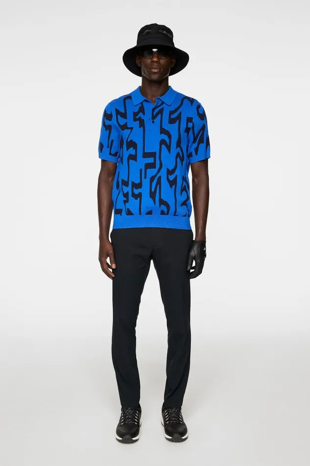 JLindeberg Nate Jacquard Knitted Shirt Men Knitwear