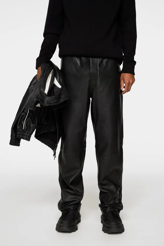 JLindeberg Santo Leather Track Pants Men Trousers