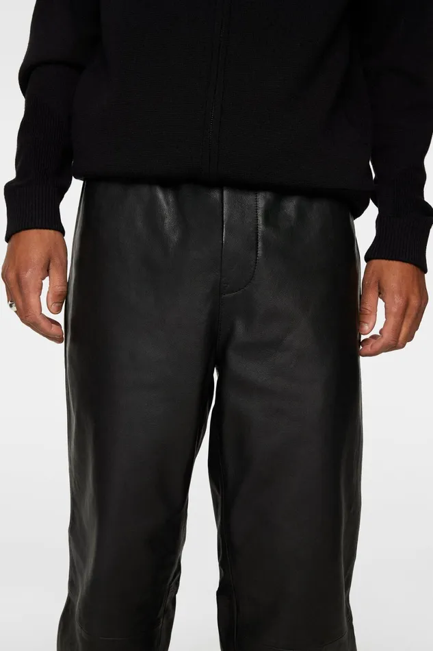 JLindeberg Santo Leather Track Pants Men Trousers