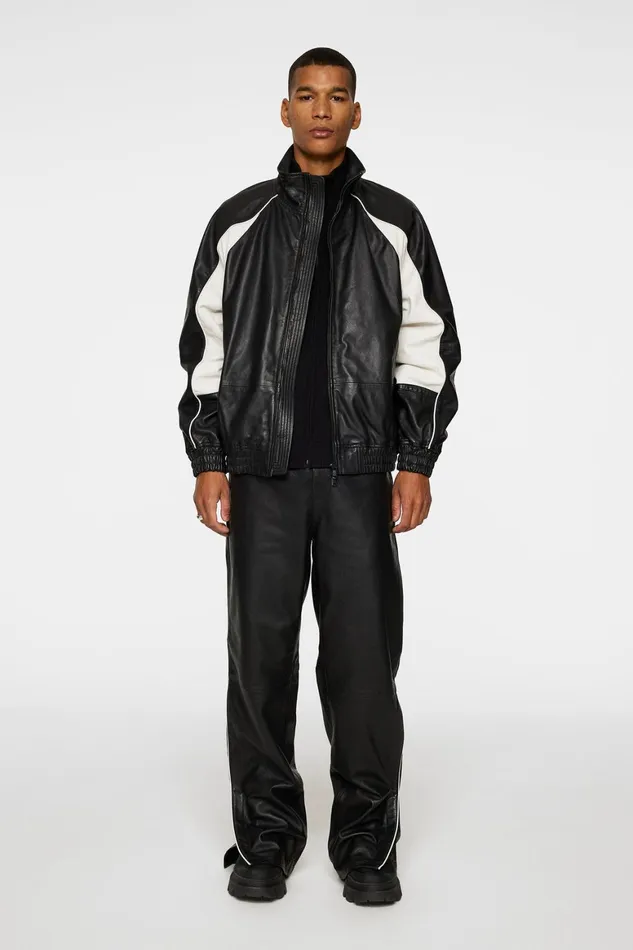 JLindeberg Santo Leather Track Pants Men Trousers