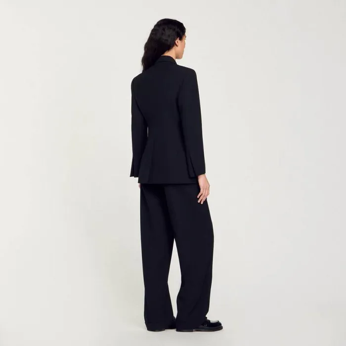 Jackets and Blazers Women SANDRO Doublebreasted Suit Jacket Black