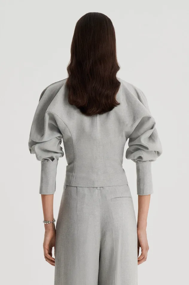 Jackets DRAPED TAILORED JACKET PALEGREY Scanlan Theodore Women
