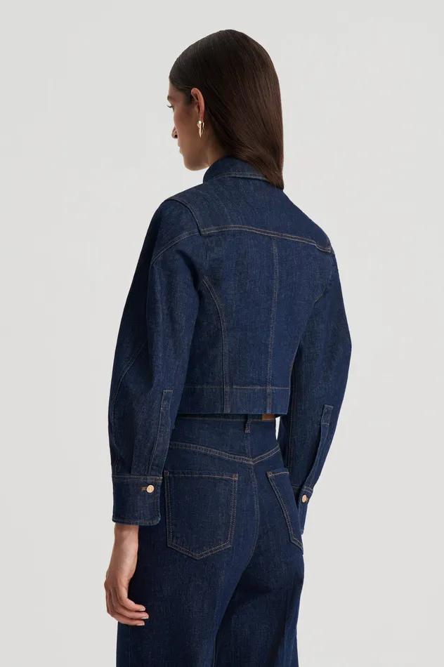 Jackets Scanlan Theodore Women DENIM JACKET INDIGOB Jackets Scanlan Theodore Women DENIM JACKET INDIGOB