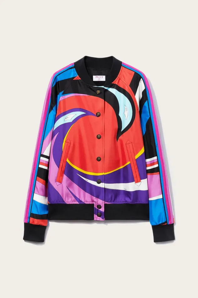 Jackets Women PUCCI CigniPrint SilkTwill Bomber Jacket