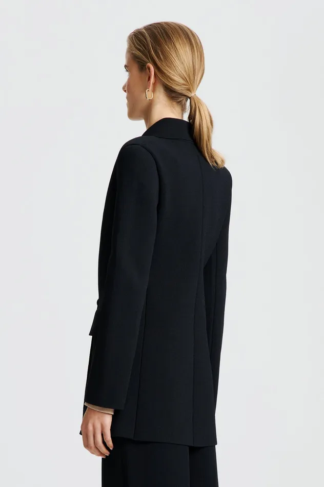 Jackets Women Scanlan Theodore CREPE KNIT TAILORED BLAZER BLACK Jackets Women Scanlan Theodore CREPE KNIT TAILORED BLAZER BLACK