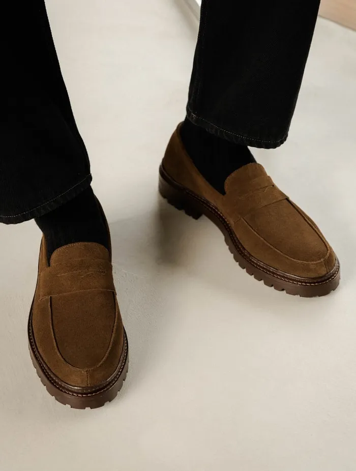 Jay Khaki Brown Men Bobbies Loafers