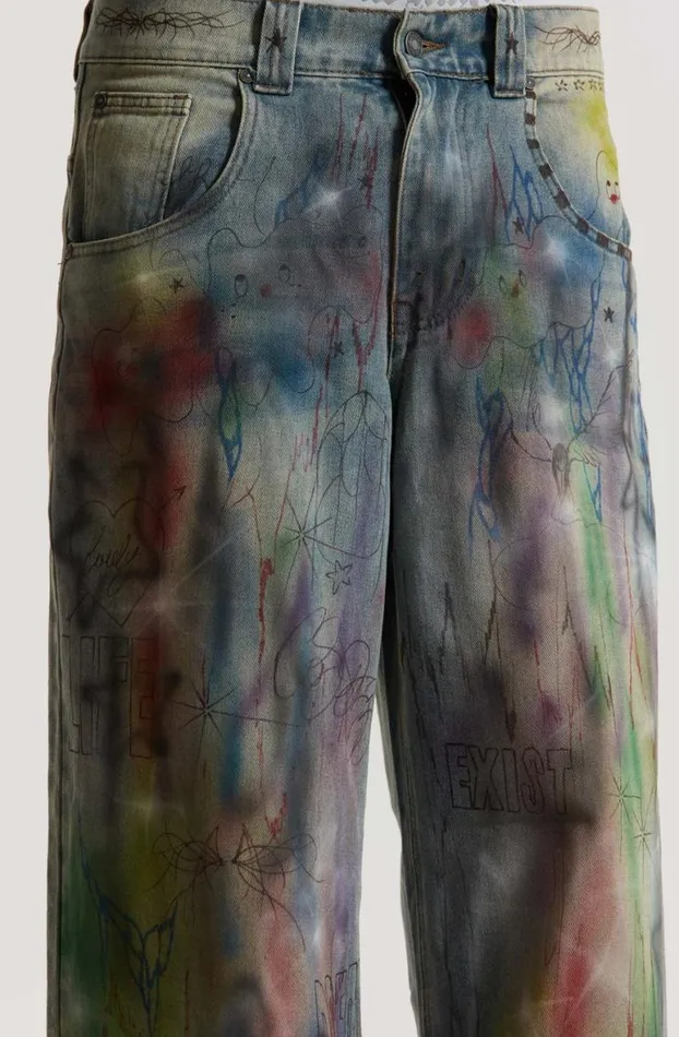 Jeans Men Jaded London Drifting Through Space Baggy Jeans
