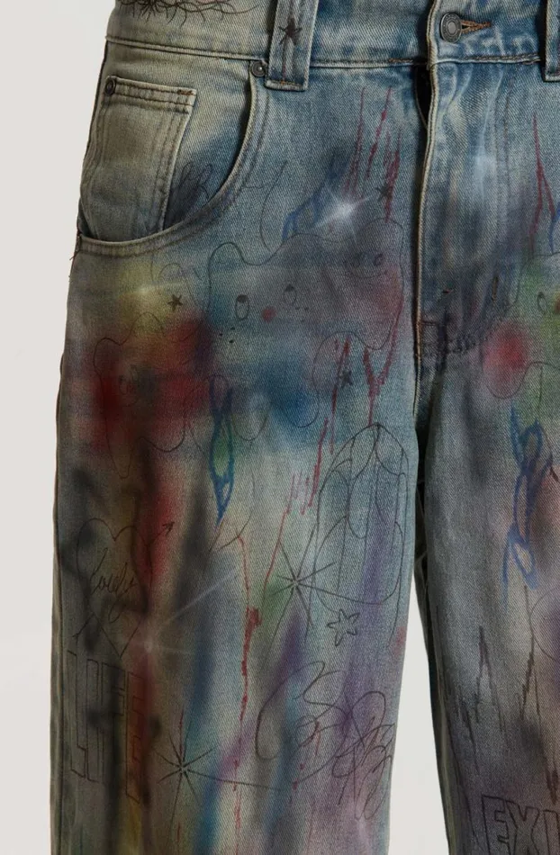 Jeans Men Jaded London Drifting Through Space Baggy Jeans