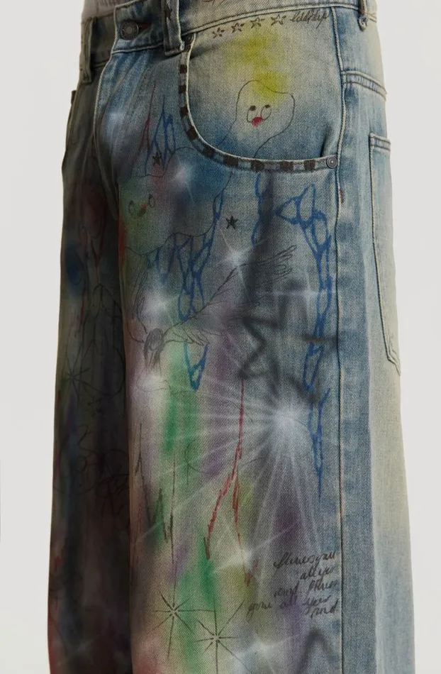 Jeans Men Jaded London Drifting Through Space Baggy Jeans