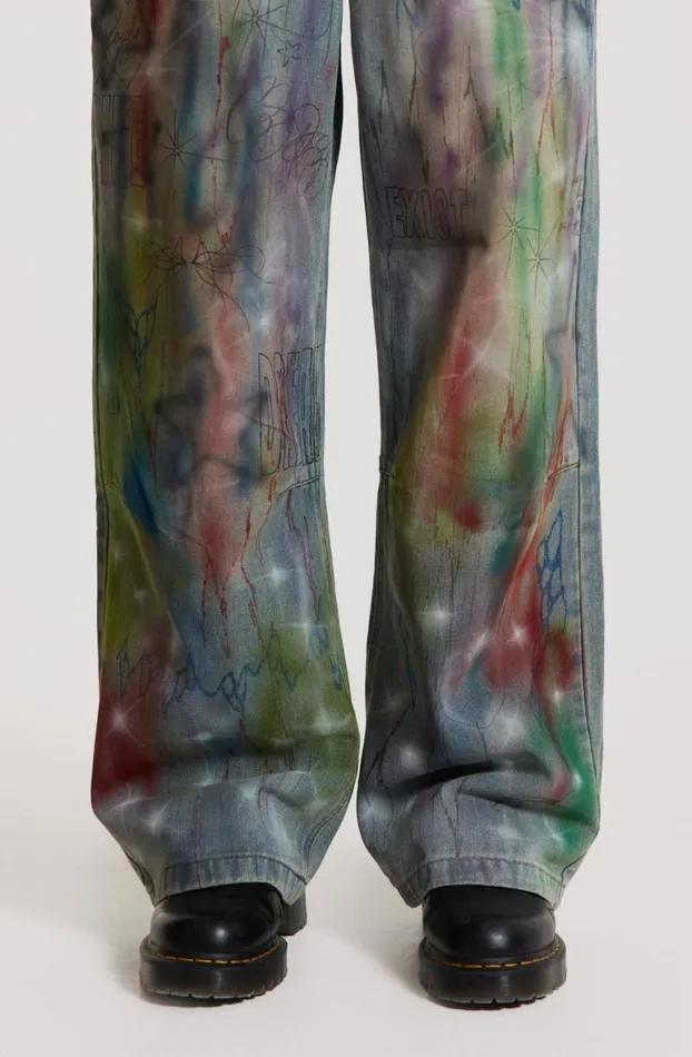 Jeans Men Jaded London Drifting Through Space Baggy Jeans