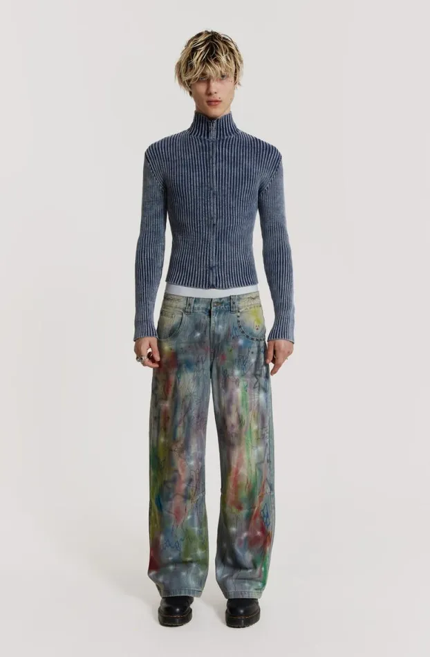 Jeans Men Jaded London Drifting Through Space Baggy Jeans