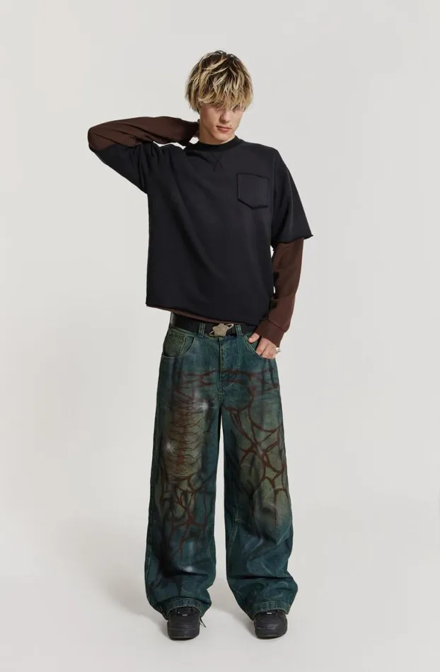 Jeans Men Jaded London Through The Trees Baggy Jeans