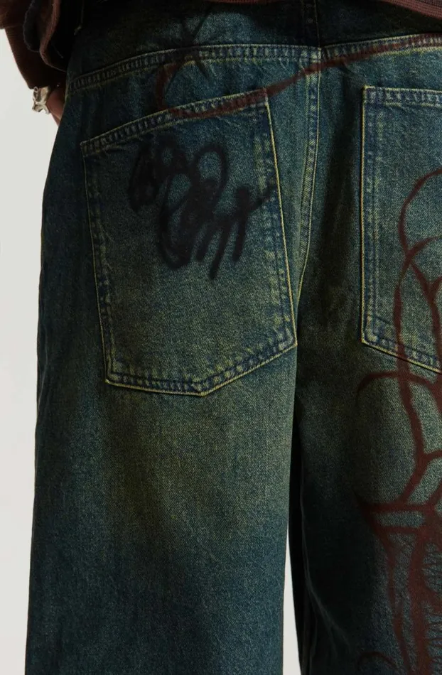 Jeans Men Jaded London Through The Trees Baggy Jeans