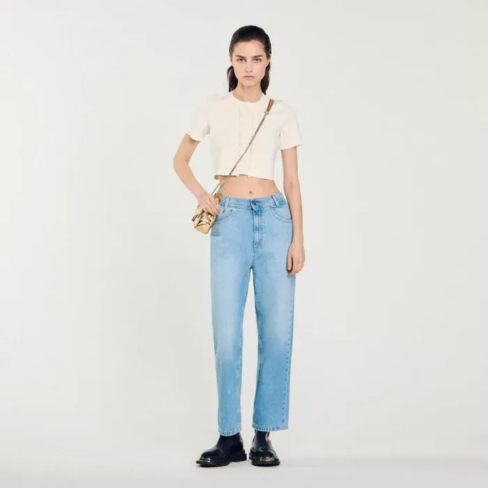 Jeans Women SANDRO Lowrise Straightleg Jeans Blue Jean