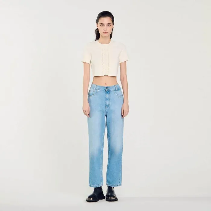 Jeans Women SANDRO Lowrise Straightleg Jeans Blue Jean