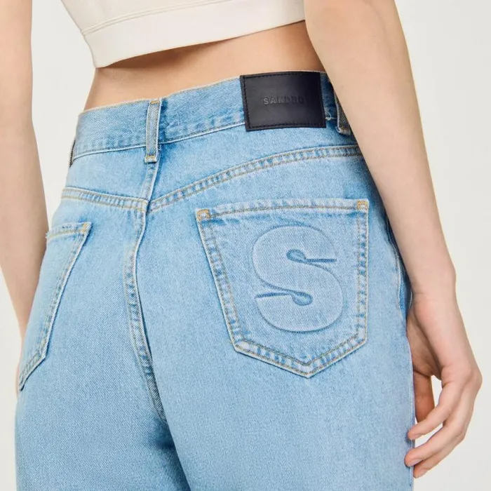 Jeans Women SANDRO Lowrise Straightleg Jeans Blue Jean