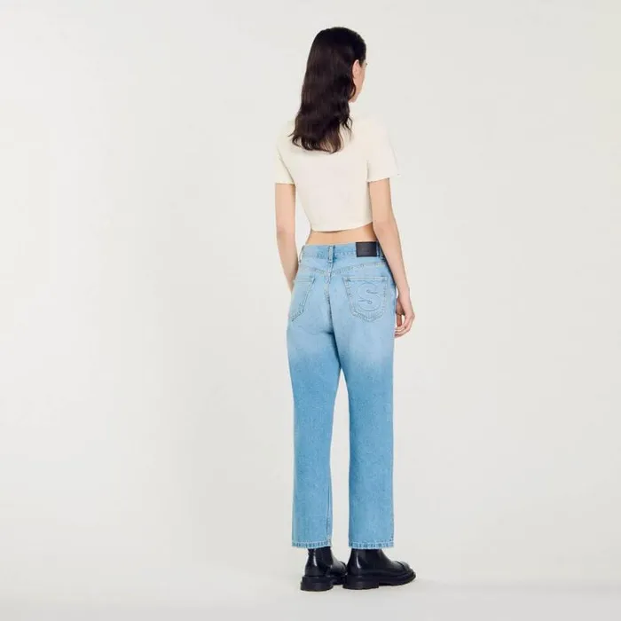 Jeans Women SANDRO Lowrise Straightleg Jeans Blue Jean