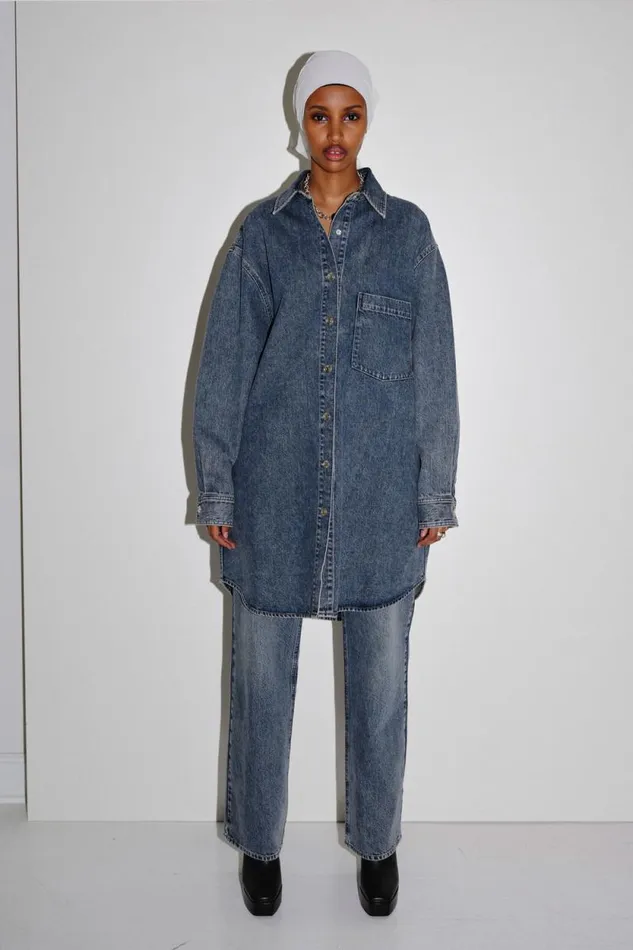Jocelyn 8211 Seam Blue Women Won Hundred Shirts and Blouses