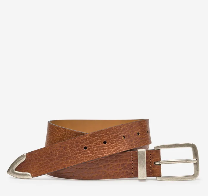 Johnston and Murphy Bison Belt Tan Men Belts