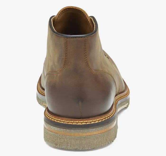 Johnston and Murphy Calder Chukka Brown Oiled Full Grain Men LaceUps