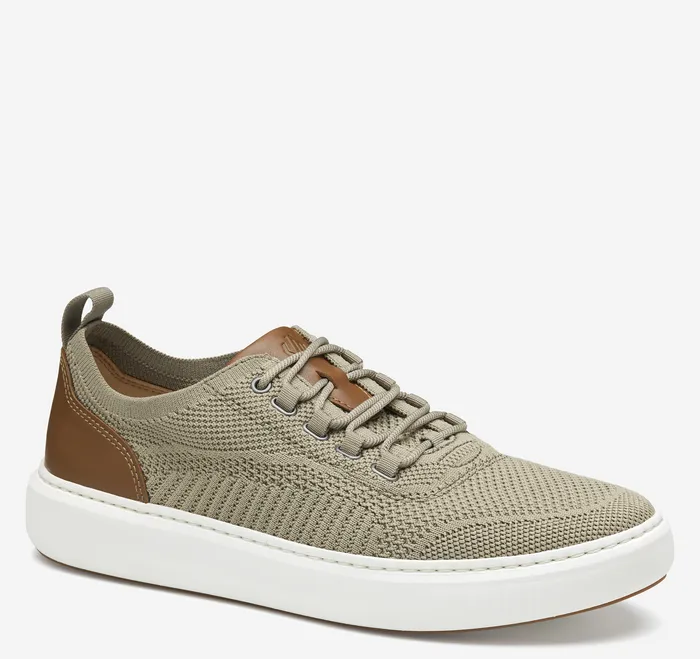 Johnston and Murphy LaceUps Men Anders Knit UThroat Taupe Knit