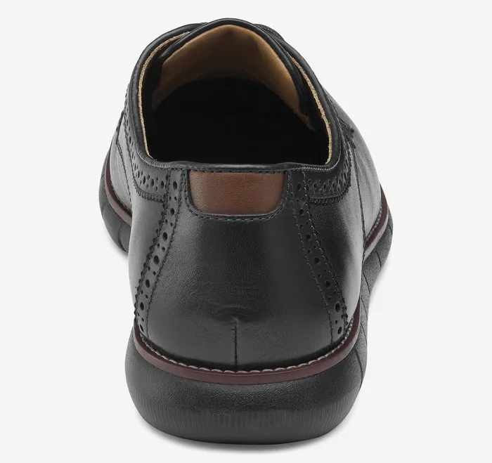 Johnston and Murphy Shoes Men Holden Plain Toe Black Full GrainBlack Sole