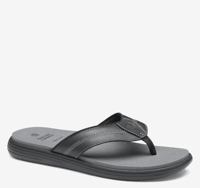 Johnston and Murphy Upton FlipFlop Black Full Grain Men Sandals