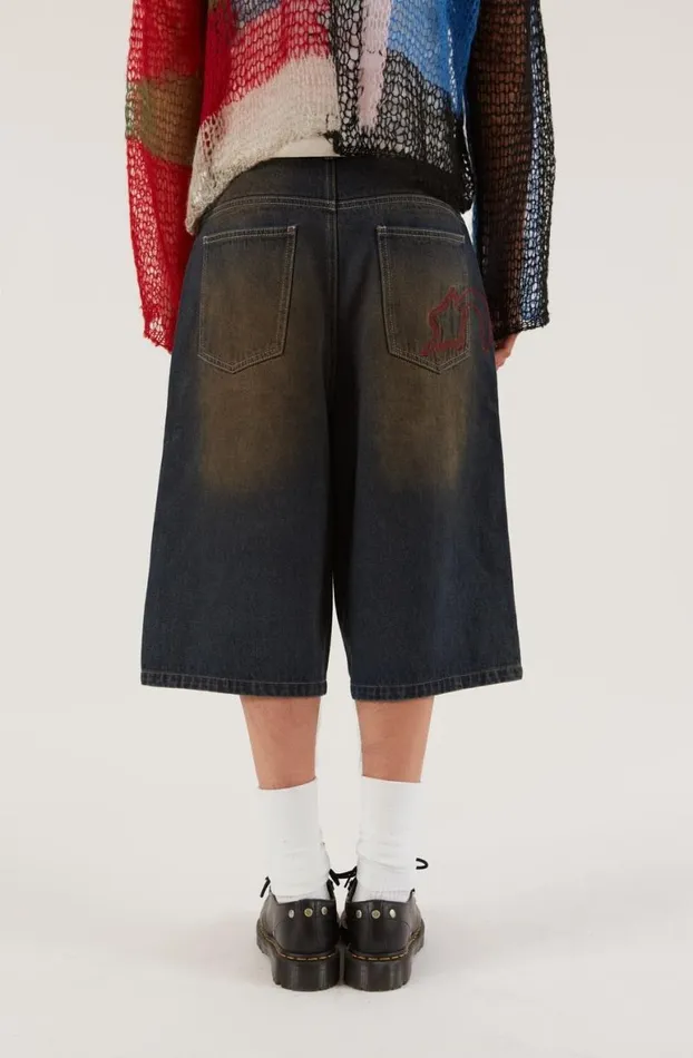 Jorts and Shorts Men Jaded London Bronx Jumbo Fit Denim Jorts