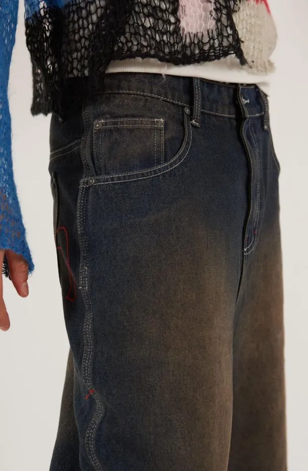 Jorts and Shorts Men Jaded London Bronx Jumbo Fit Denim Jorts