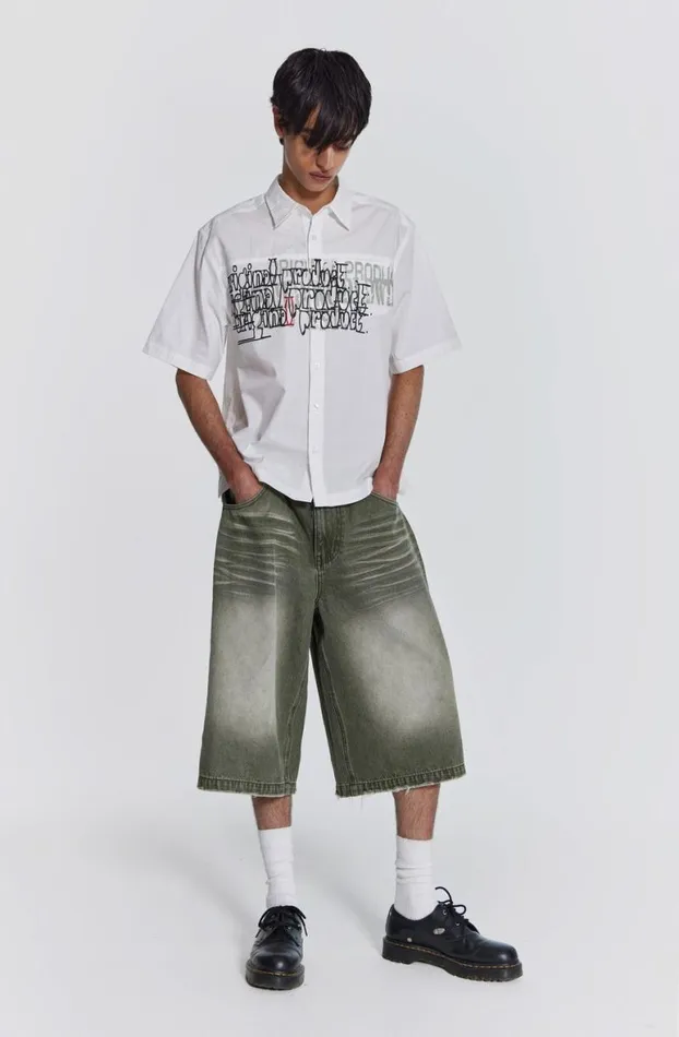 Jorts and Shorts Men Jaded London Khaki Colossus Jorts