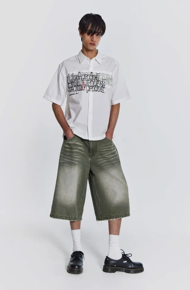 Jorts and Shorts Men Jaded London Khaki Colossus Jorts