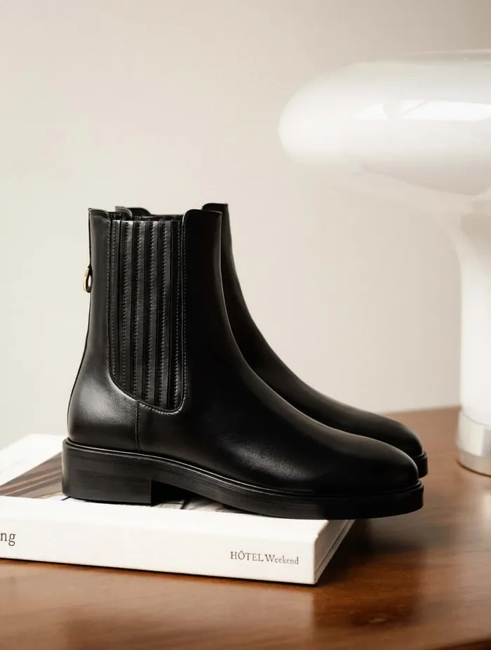 Joyce Deep Black Women Bobbies Ankle Boots