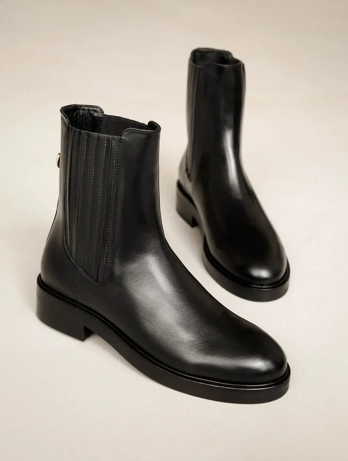 Joyce Deep Black Women Bobbies Ankle Boots