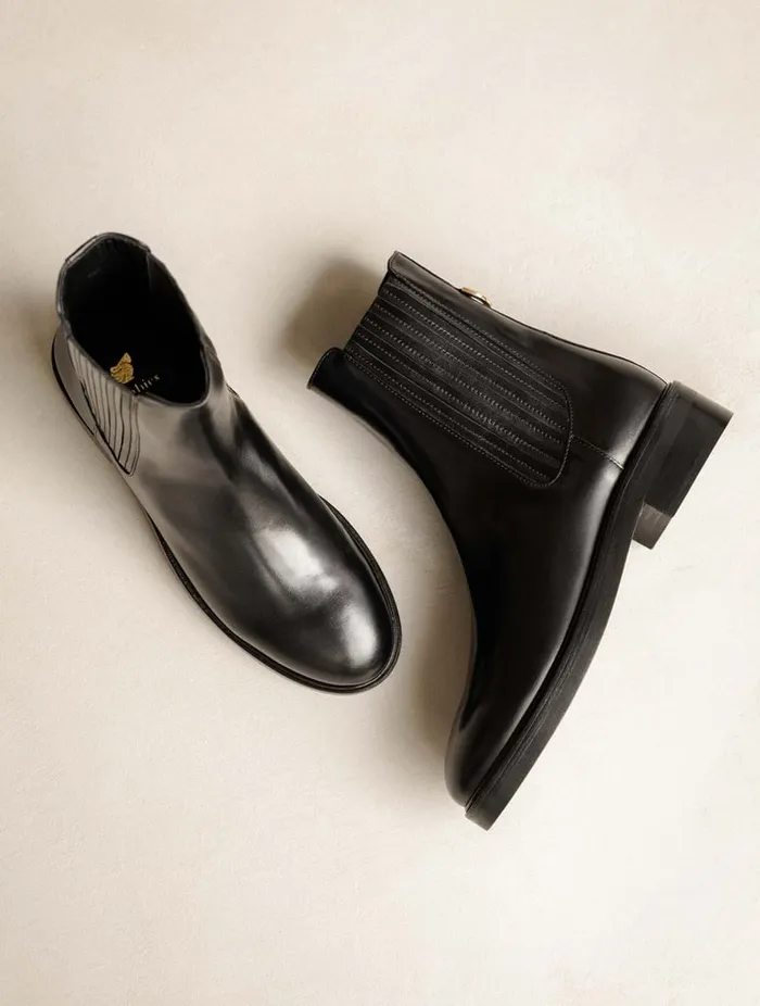 Joyce Deep Black Women Bobbies Ankle Boots