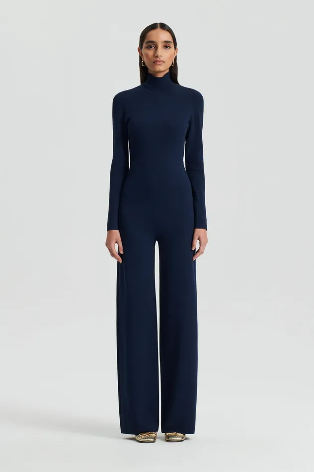 Jumpsuits MICRO CREPE JUMPSUIT NAVY Scanlan Theodore Women