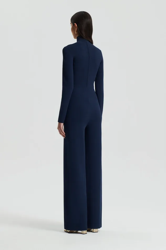 Jumpsuits MICRO CREPE JUMPSUIT NAVY Scanlan Theodore Women Jumpsuits MICRO CREPE JUMPSUIT NAVY Scanlan Theodore Women