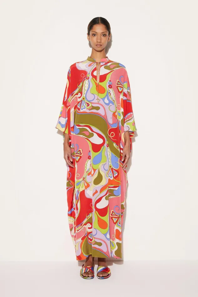 Kaftans Women PUCCI OrchideePrint Silk Kaftan