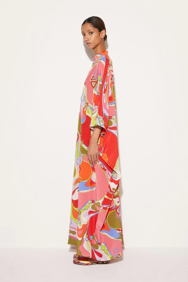 Kaftans Women PUCCI OrchideePrint Silk Kaftan